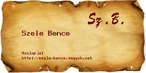 Szele Bence névjegykártya